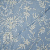 100% Cotton Embroidery Anna Blue