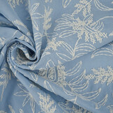 100% Baumwolle Stickerei Anna Blau