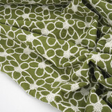 100% Cotton Embroidery Coco Moss Green