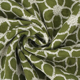 100% Cotton Embroidery Coco Moss Green