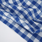 Gingham Check 16 mm Cobalt Blue