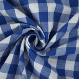 Gingham Check 16 mm Cobalt Blue
