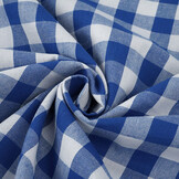 Gingham Check 16 mm Cobalt Blue