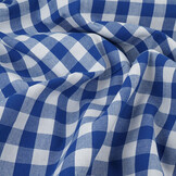 Gingham Check 16 mm Cobalt Blue
