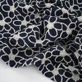 100% Cotton Embroidery Coco Navy