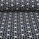 100% Cotton Embroidery Coco Navy