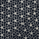 100% Cotton Embroidery Coco Navy