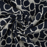 100% Cotton Embroidery Coco Navy