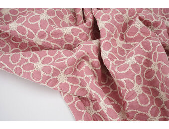 100% Cotton Embroidery Coco Pink