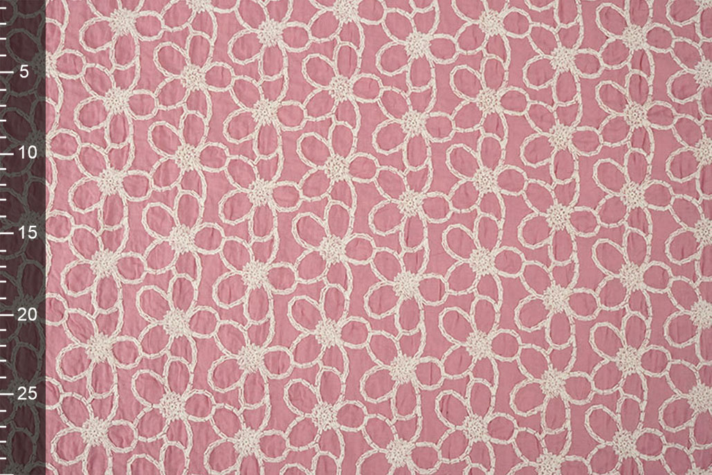 100% Baumwolle Stickerei Coco Rosa