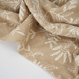 100% Cotton Embroidery Anna Beige
