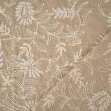 100% Baumwolle Stickerei Anna Beige