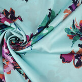 Stretch Satin Printed Flowers Sophie