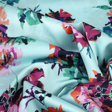 Stretch Satin Printed Flowers Sophie