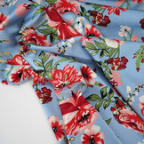 Stretch Satin Bedruckt Blumen Miriam