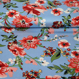Stretch Satin Bedruckt Blumen Miriam