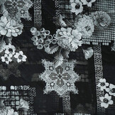 Stretch Satin Printed Flowers Satu