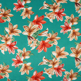 Stretch Satin Printed Flowers Sarah