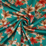 Stretch Satin Bedruckt Blumen Sarah