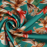 Stretch Satin Bedruckt Blumen Sarah