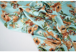 Stretch Satin Bedruckt Blumen Emily