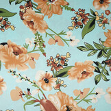 Stretch Satin Printed Flowers Emily