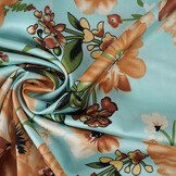 Stretch Satin Bedruckt Blumen Emily