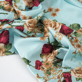 Stretch Satin Printed Flowers Ysabeau