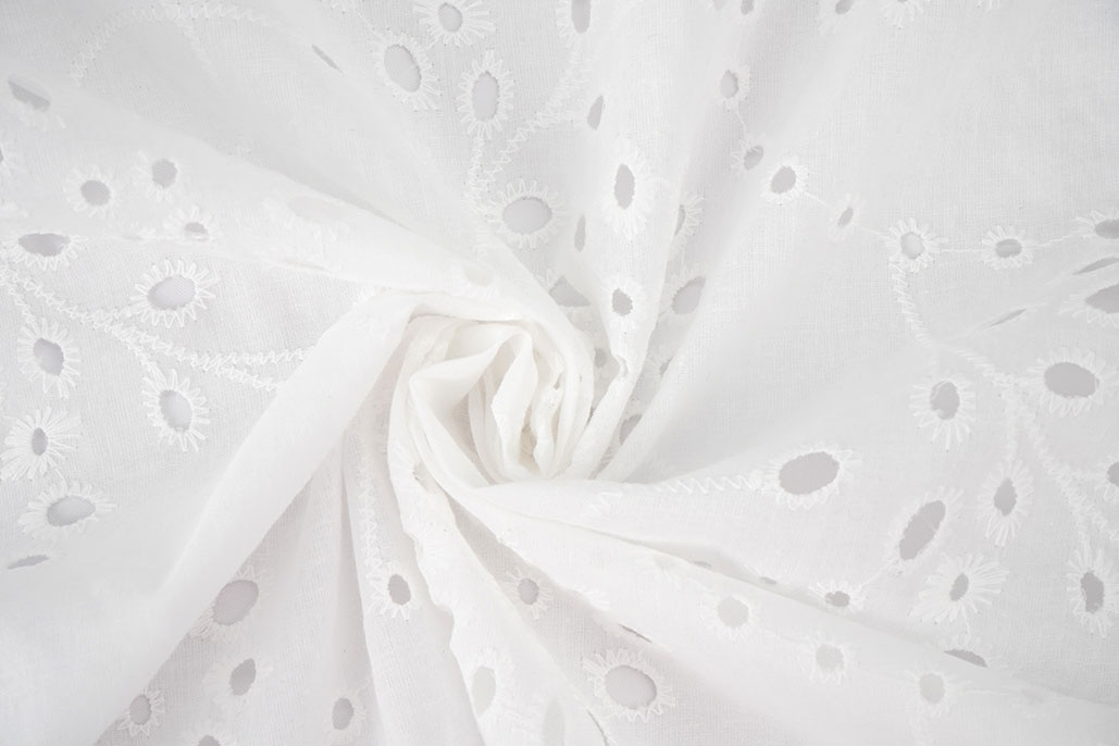 Broderie Katoen Ena Creme
