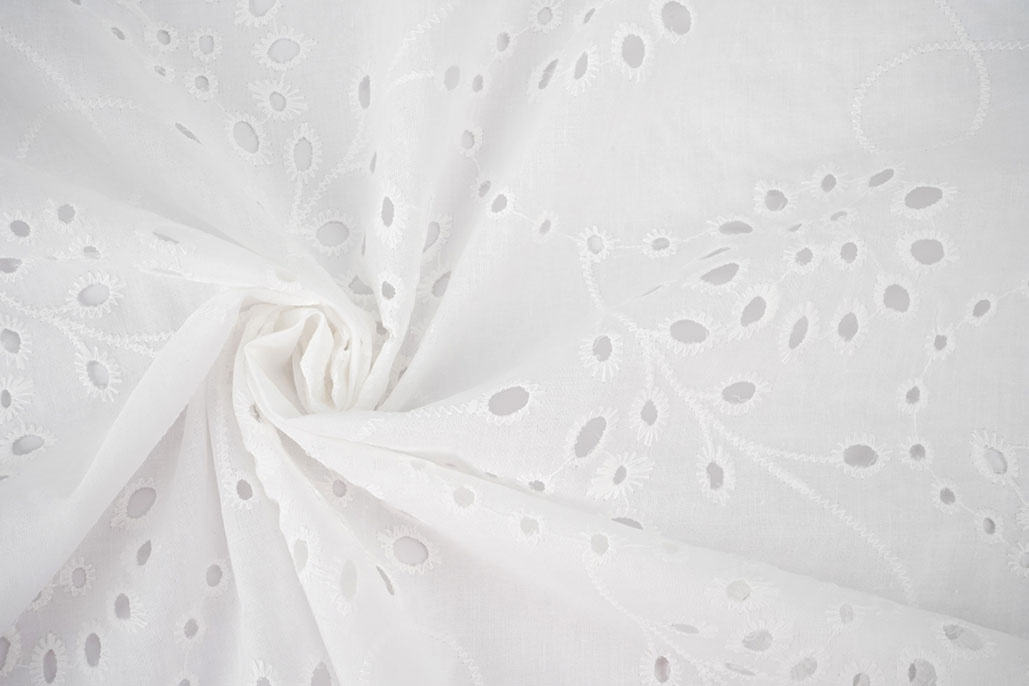 Broderie Katoen Ena Creme