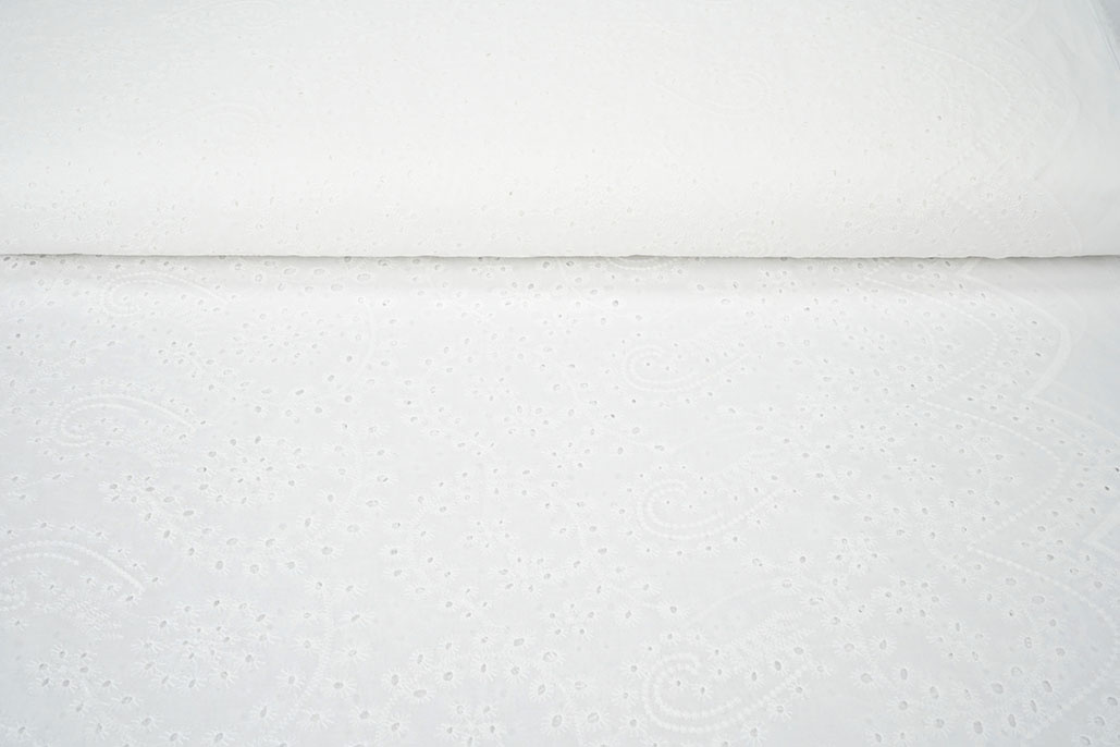 Broderie Katoen Nori Creme