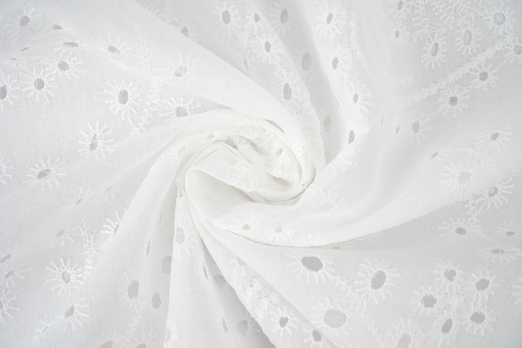 Broderie Katoen Nori Creme