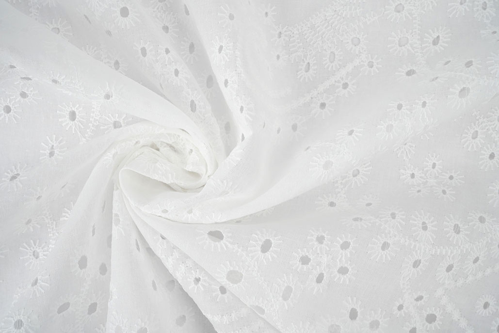 Broderie Katoen Nori Creme