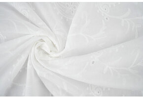 Stickerei Baumwolle Mae Creme