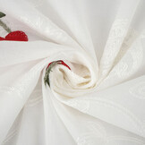 Baumwolle Bestickt Kirsche Regina  Creme