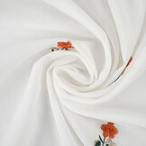 Cotton Embroidered Flower Fleur Creme