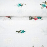 Cotton Embroidered Rive White