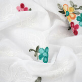 Baumwolle Bestickt Rive Weiß