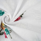 Cotton Embroidered Rive White