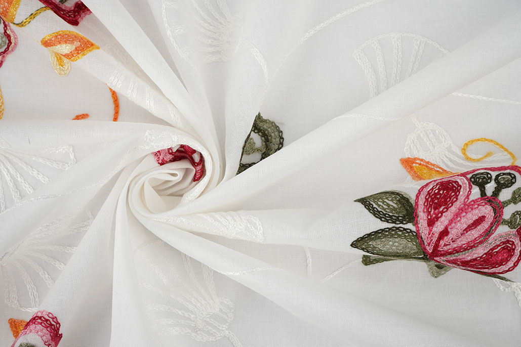 Baumwolle Bestickt Brume Creme