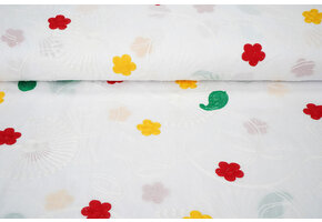 Cotton Embroidered Lin White