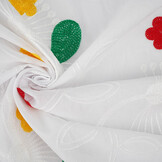 Cotton Embroidered Lin White