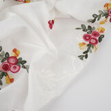 Baumwolle Bestickt Jolie  Creme