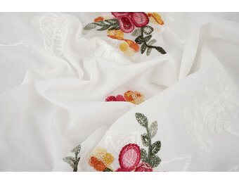 Baumwolle Bestickt Jolie Creme