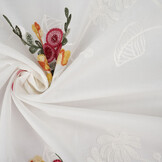 Baumwolle Bestickt Jolie  Creme