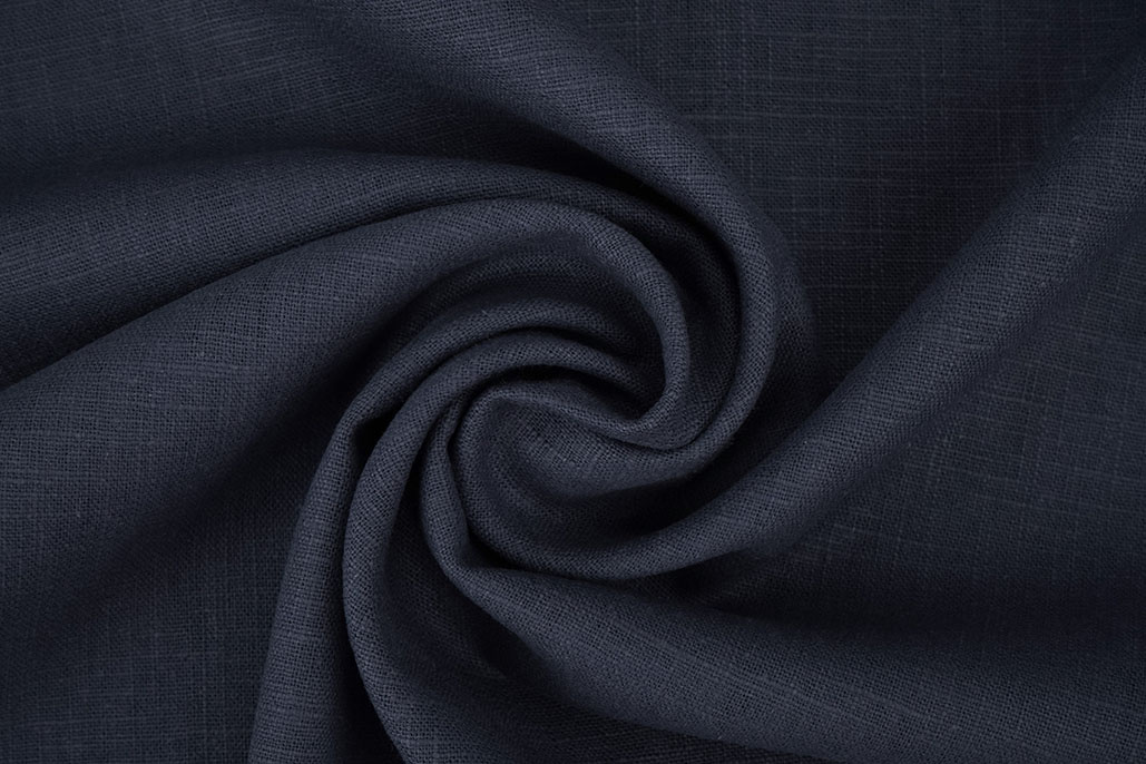 Gewaschenes Leinen Indigo Blau