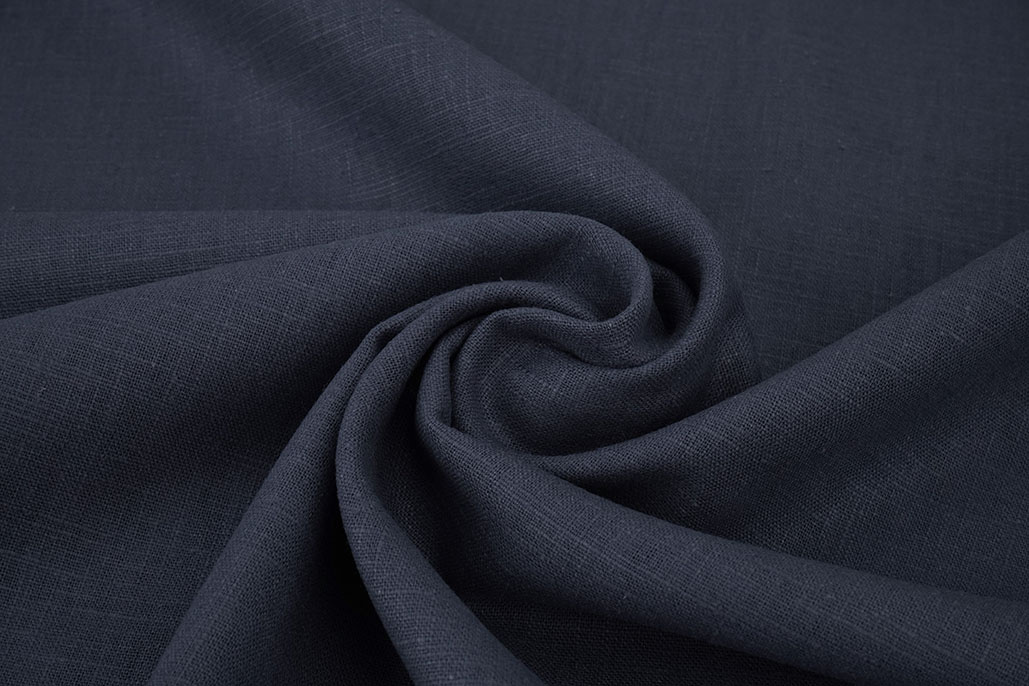 Gewassen Linnen Indigo Blauw