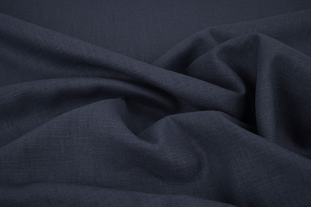 Gewassen Linnen Indigo Blauw