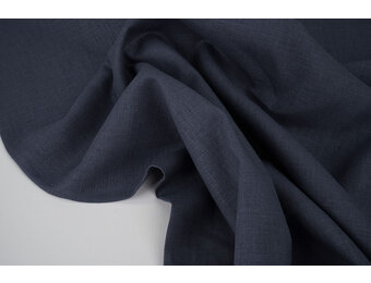 Gewaschenes Leinen Indigo Blau