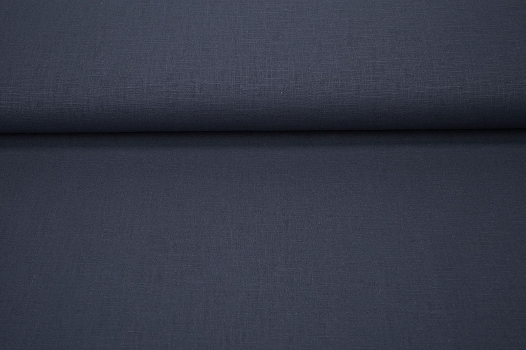 Gewaschenes Leinen Indigo Blau